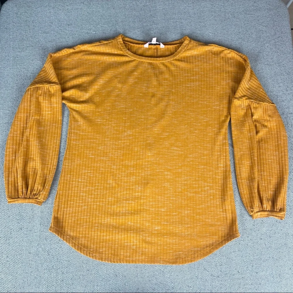 Juicy Couture Mustard‎ Puff Sleeve Blouse XS - Picture 5 of 7